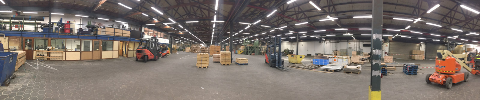 verlichting palletfabriek