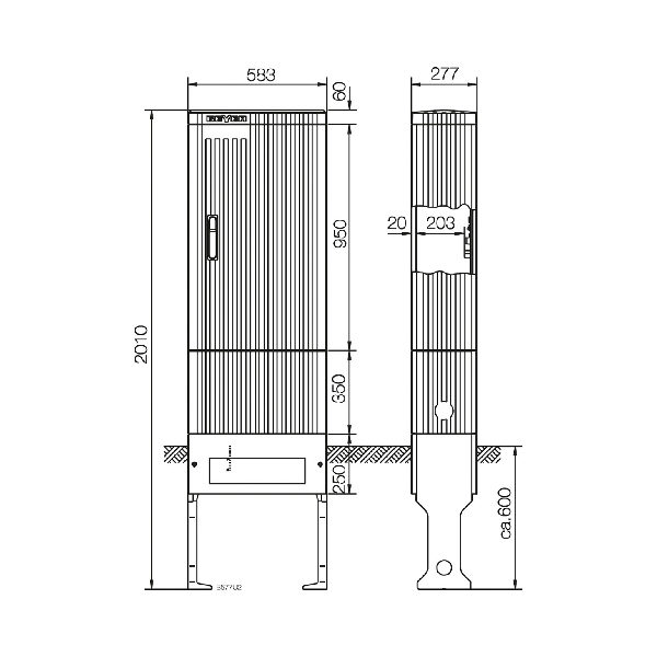 Buitenopstellingskast SL205 - Afbeelding 2