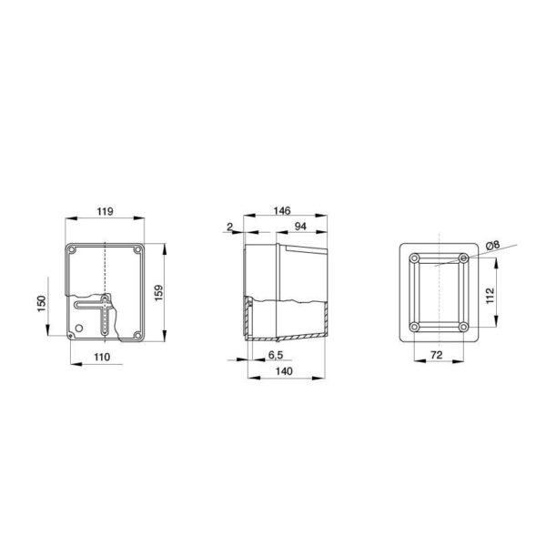 Montagedoos 44CE 650°C - GW44216 - Afbeelding 2