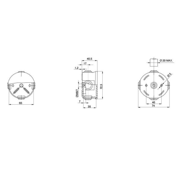 Montagedoos 44CE 650°C - GW44001 - Afbeelding 2