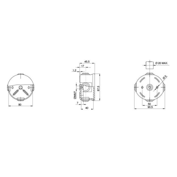Montagedoos 44CE 650°C - GW44002 - Afbeelding 2