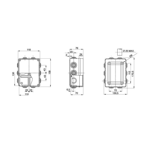 Montagedoos 44CE 950°C - GW44056R - Afbeelding 2