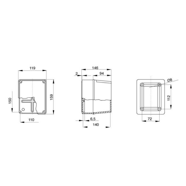 Montagedoos 44CE 650°C - GW44436 - Afbeelding 2